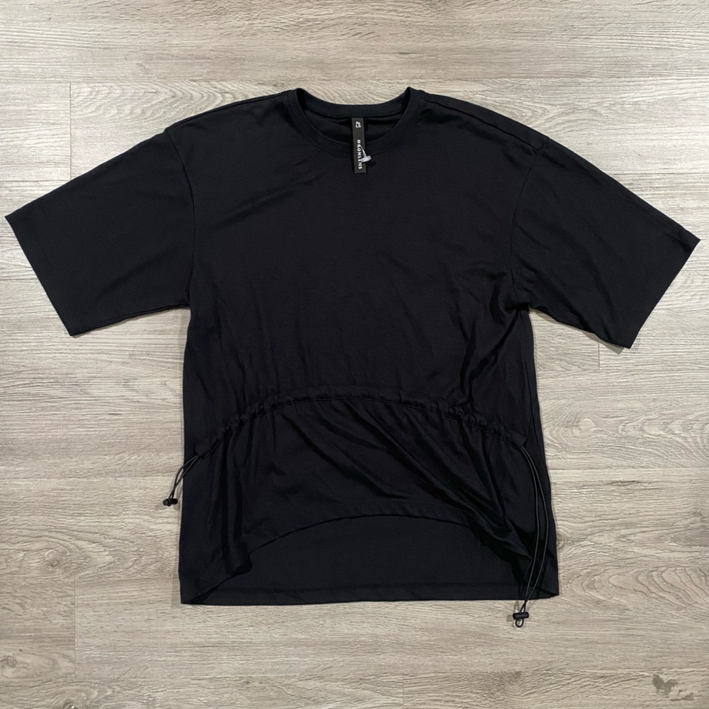 Black Magnlens Cinch Waist‎ Women’s Short Sleeve